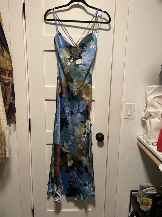 12th Tribe Dresses & Skirts - 12th Tribe Natalia Blue Printed Maxi Dress